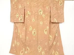 アンティーク　紋錦紗草花模様着物